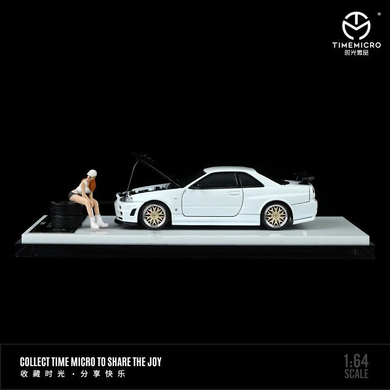 1:64 Nismo R34 GTR Z-Tune with open hood - Diecast Model Car - JDM Global Warehouse