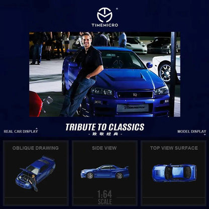 1:64 Nissan R34 GTR Fast & Furious Model Car (pre order) - JDM Global Warehouse