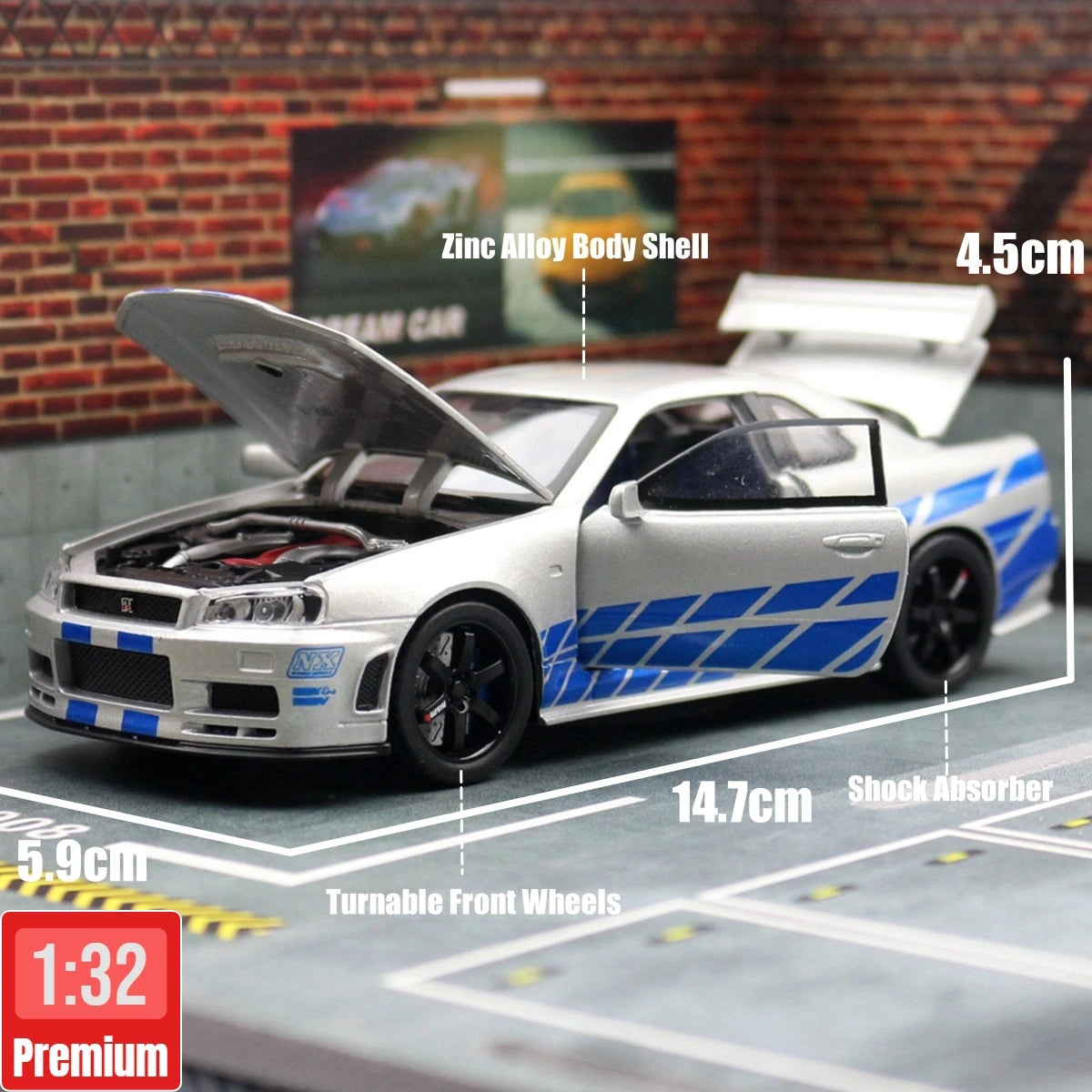 1/32 Nissan Skyline GTR R34 model