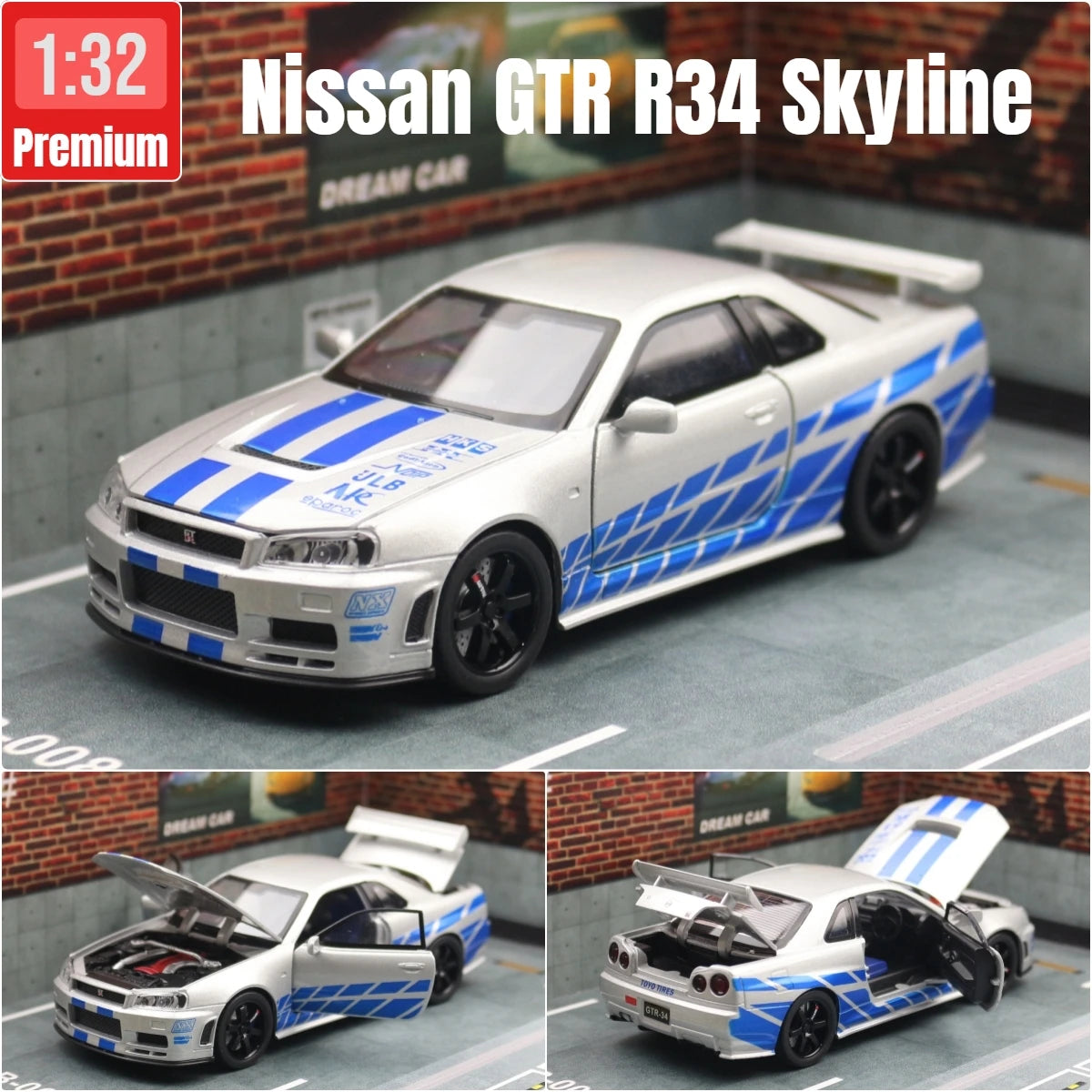 1/32 Nissan Skyline GTR R34 model
