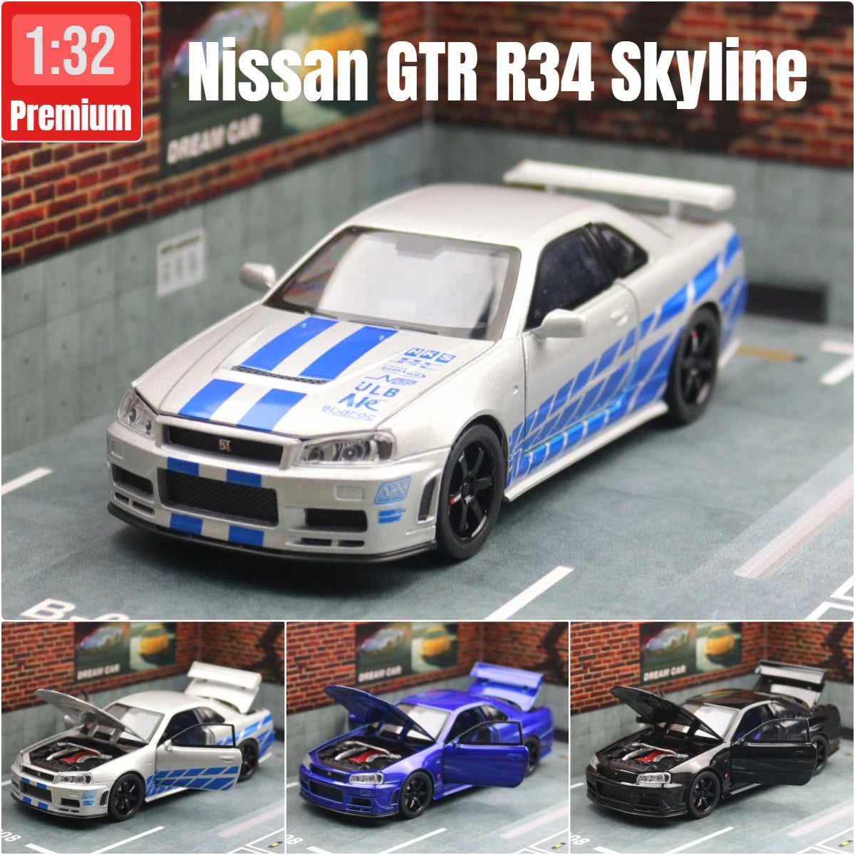 1/32 Nissan Skyline GTR R34 model