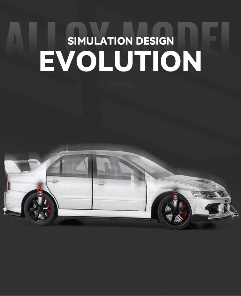 1:32 JDM Mitsubishi Lancer Evolution Alloy Model Car