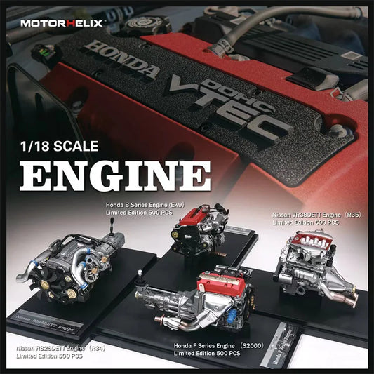 1/18 Honda, Nissan, and Evo Engine Model