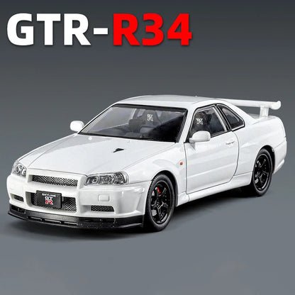 1:24 Nissan GTR R34 Skyline Alloy Model Car