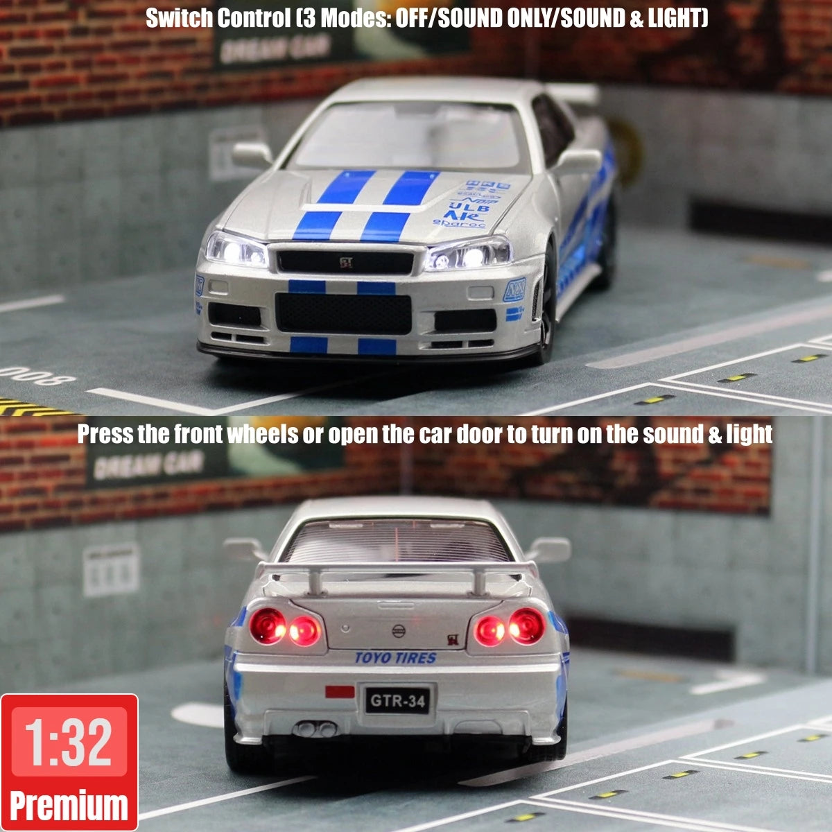 1/32 Nissan Skyline GTR R34 model