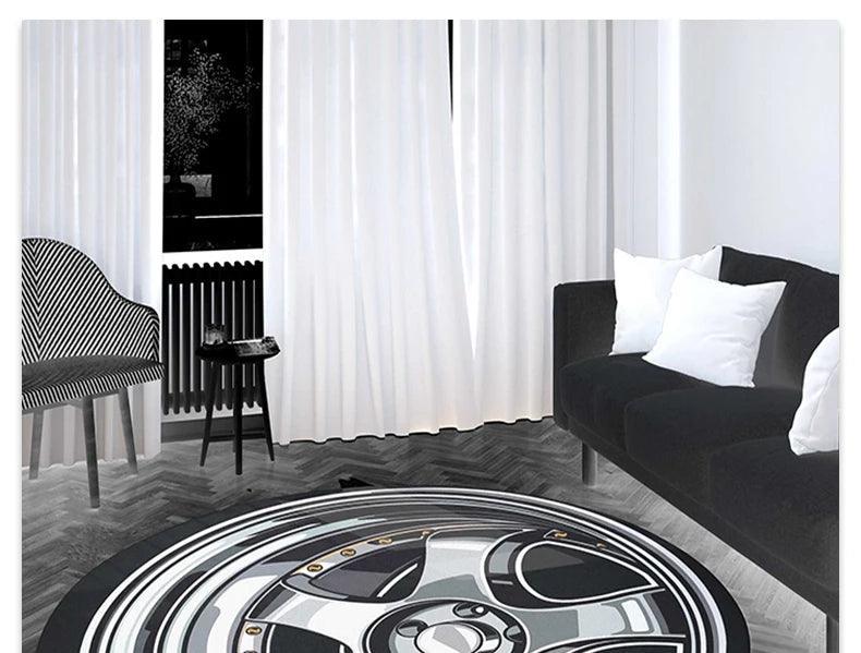 Jdm Wheel Rugs JDM Wheel Floor Mat – JDM Global Warehouse