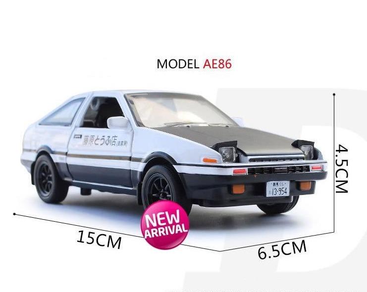 1:28 Toyota AE86 diecast pull back car with working lights! - JDM Global Warehouse