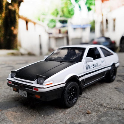 1:28 Toyota AE86 diecast pull back car with working lights! - JDM Global Warehouse