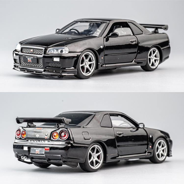 1:32 Nissan Skyline R34 GTR alloy model car - JDM Global Warehouse