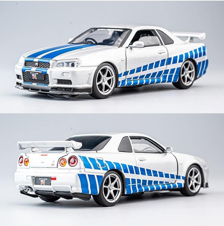 1:32 Nissan Skyline R34 GTR alloy model car - JDM Global Warehouse