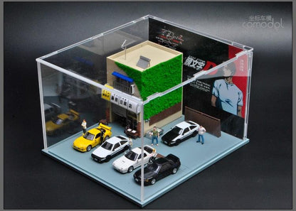 1:64 Fujiwara Tofu Shop movie version display scene - JDM Global Warehouse