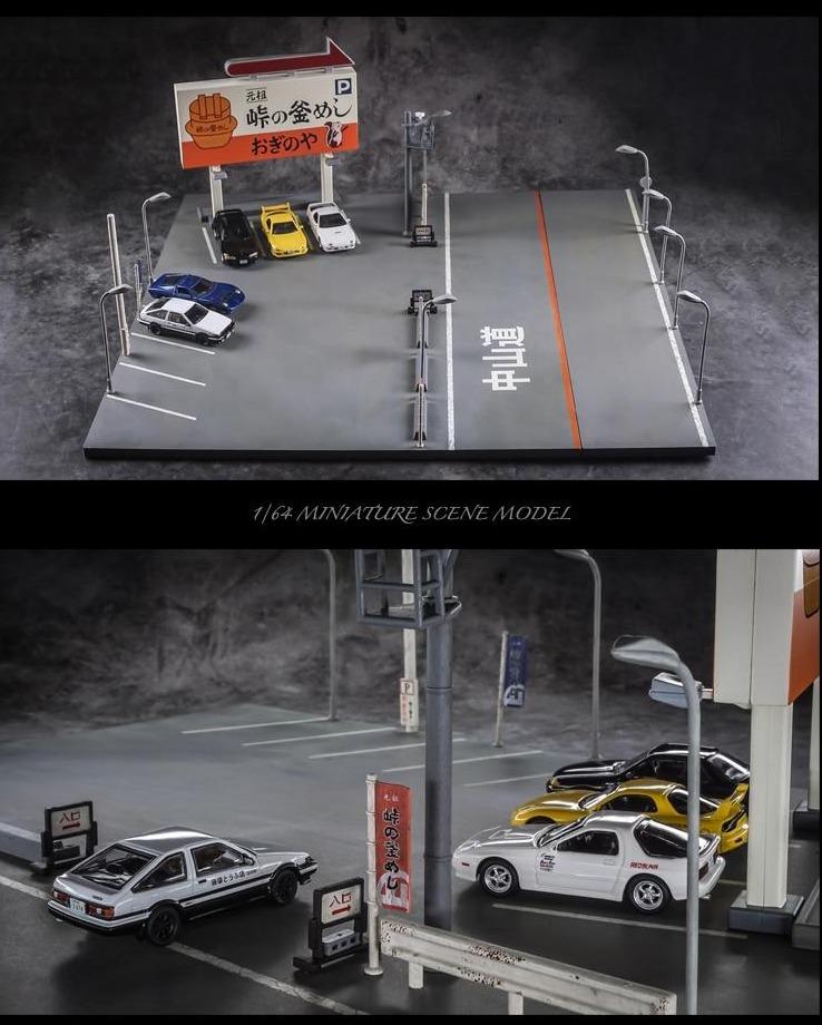 1:64 Japanese street car park scene - JDM Global Warehouse