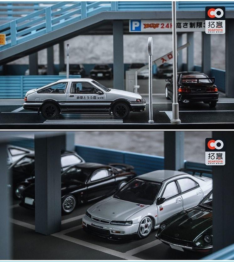 1:64 Japanese style double deck parking lot, the ultimate model car display! - JDM Global Warehouse