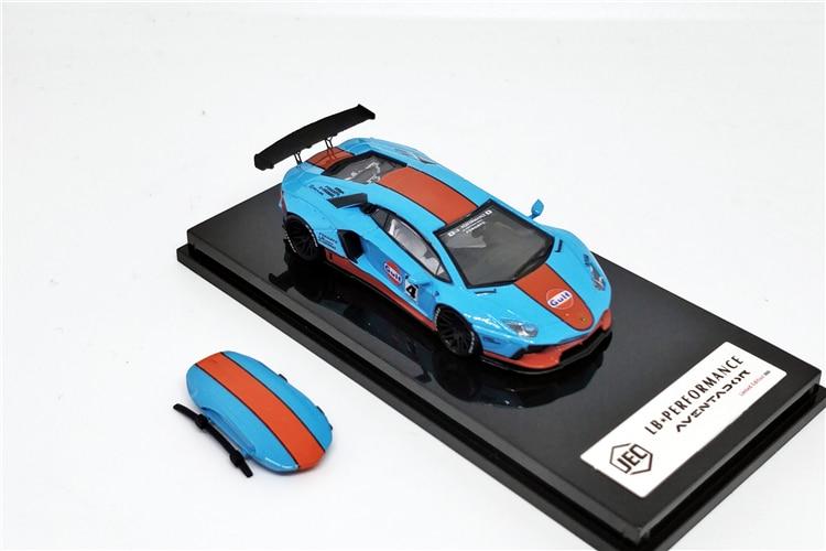 1:64 LB Liberty Walk Lamborghini Aventador GULF Martini with Roof Boxes Diecast Model Car - JDM Global Warehouse