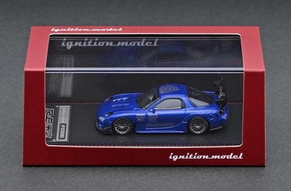 1:64 Mazda RX-7 (FD3S) RE Amemiya metallic blue model car - JDM Global Warehouse