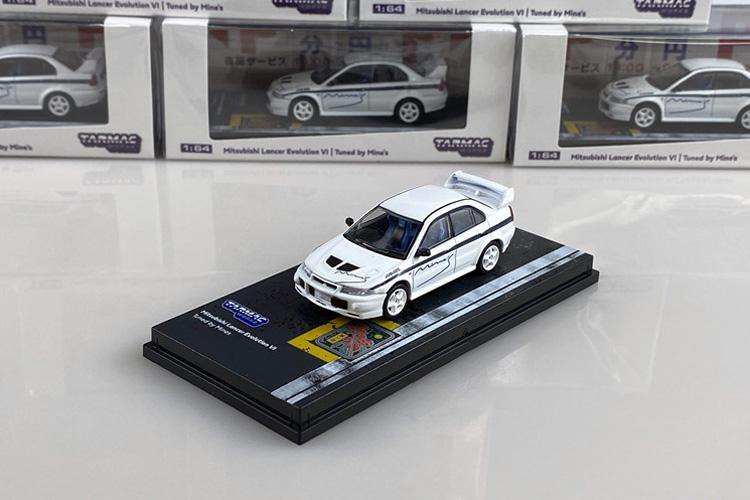 1:64 Mine's Mitsubishi Lancer EVO VI White Diecast Model Car - JDM Global Warehouse