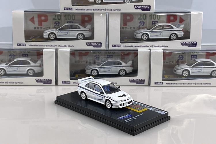 1:64 Mine's Mitsubishi Lancer EVO VI White Diecast Model Car - JDM Global Warehouse