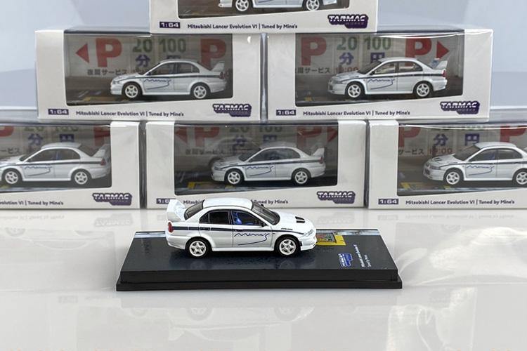 1:64 Mine's Mitsubishi Lancer EVO VI White Diecast Model Car - JDM Global Warehouse