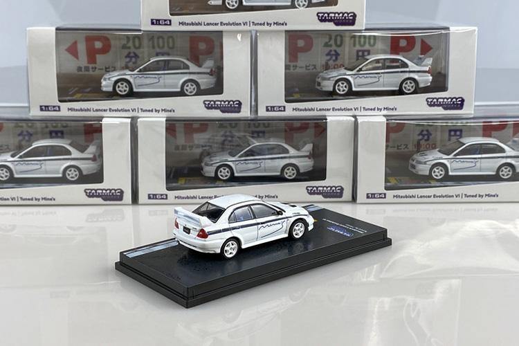 1:64 Mine's Mitsubishi Lancer EVO VI White Diecast Model Car - JDM Global Warehouse