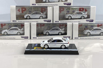 1:64 Mine's Mitsubishi Lancer EVO VI White Diecast Model Car - JDM Global Warehouse