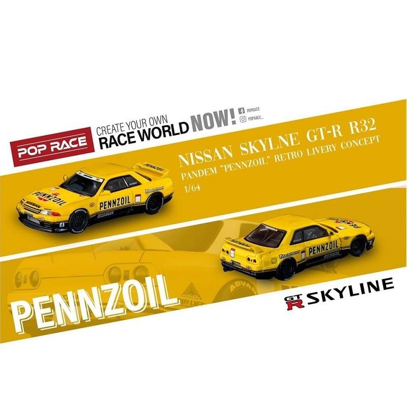 1:64 Nissan Skyline GT-R R32 Pandem Pennzoil livery diecast model car - JDM Global Warehouse