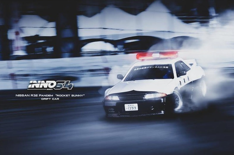 1:64 Nissan Skyline GT-R (R32) Pandem Police - JDM Global Warehouse