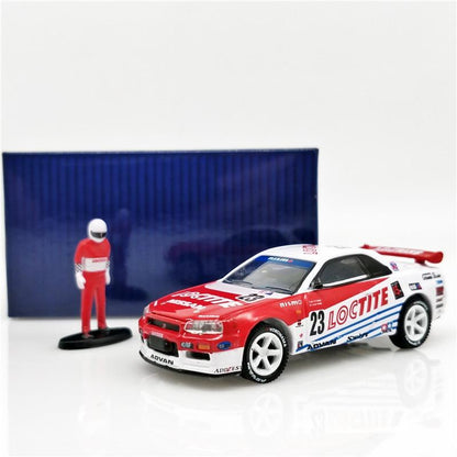 1:64 Nissan Skyline GT-R R34 Loctite Nismo 1999 die-cast model car - JDM Global Warehouse