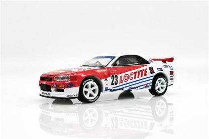 1:64 Nissan Skyline GT-R R34 Loctite Nismo 1999 die-cast model car - JDM Global Warehouse