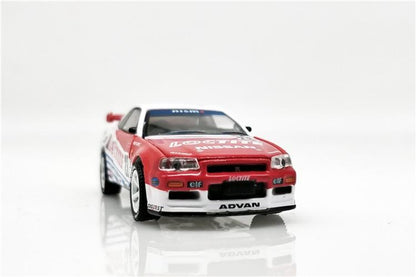 1:64 Nissan Skyline GT-R R34 Loctite Nismo 1999 die-cast model car - JDM Global Warehouse