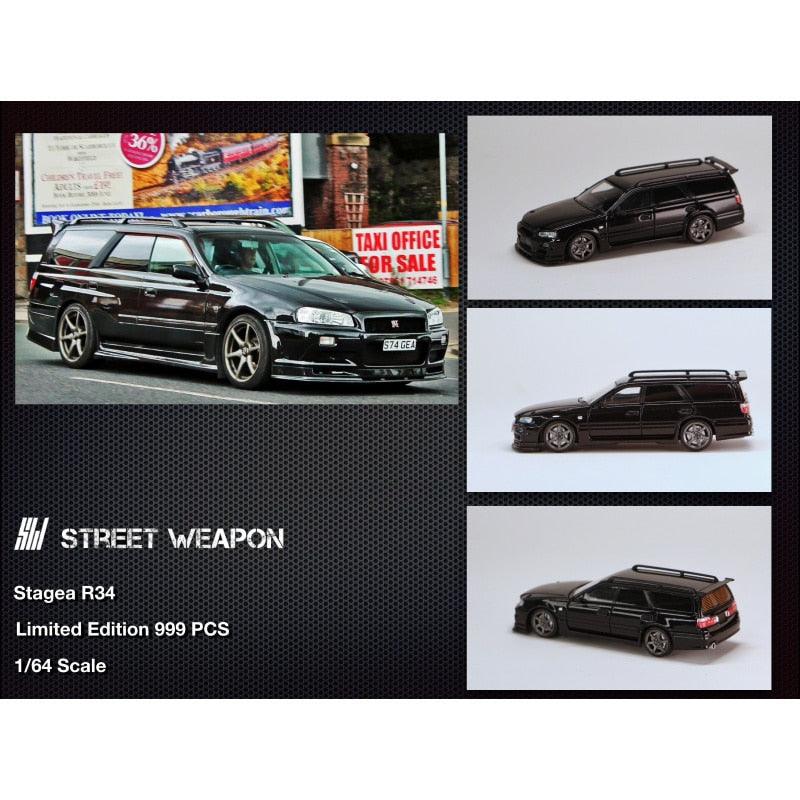 1:64 Nissan Stagea R34 facelift scale model - JDM Global Warehouse