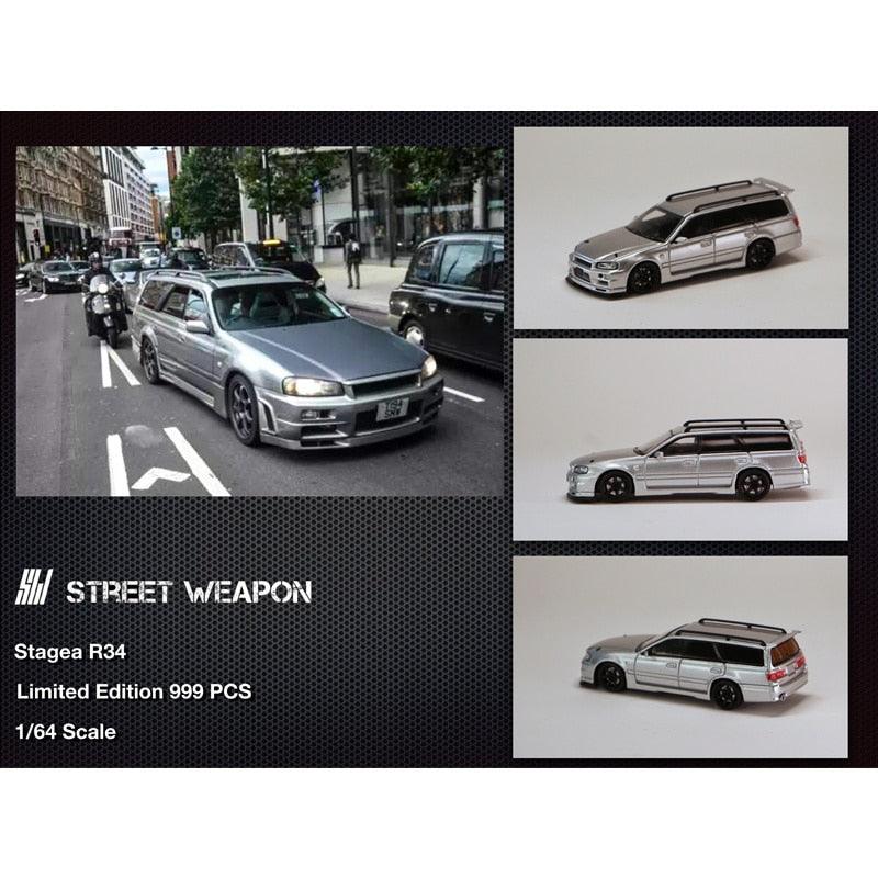 1:64 Nissan Stagea R34 facelift scale model - JDM Global Warehouse