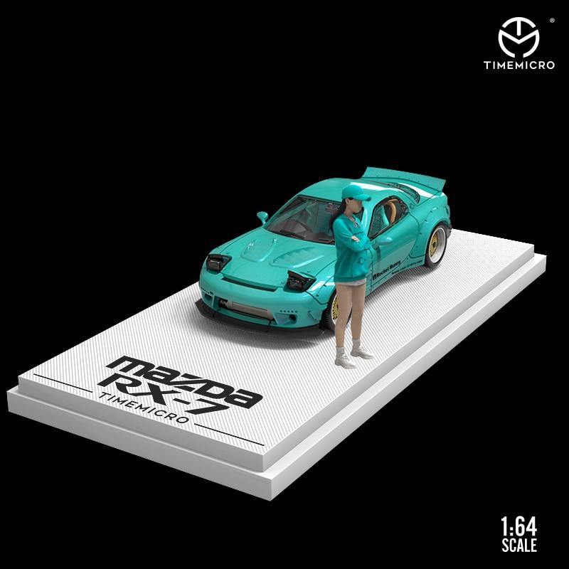 1:64 Pandem / Rocket Bunny Mazda RX-7 / LBWK Toyota Supra model car - Tiffany Blue - JDM Global Warehouse