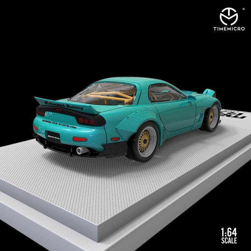 1:64 Pandem / Rocket Bunny Mazda RX-7 / LBWK Toyota Supra model car - Tiffany Blue - JDM Global Warehouse