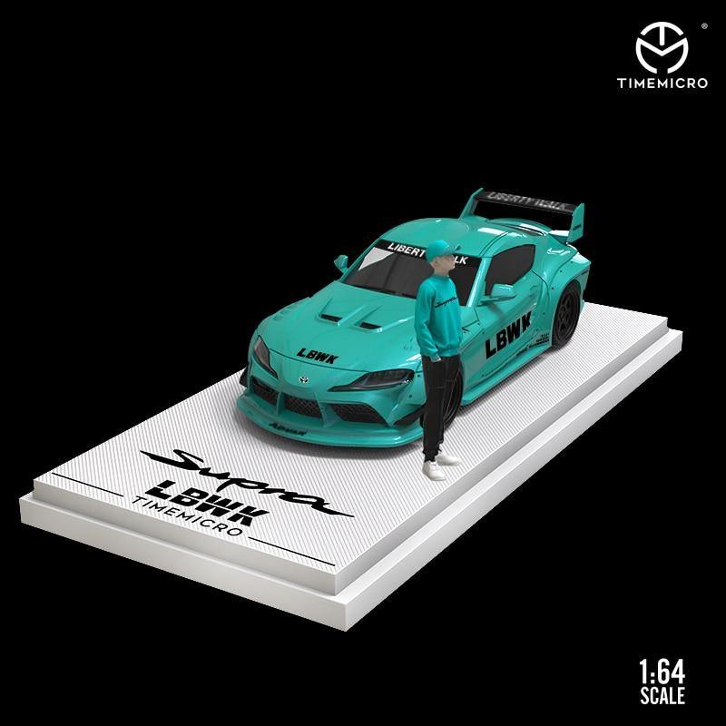 1:64 Pandem / Rocket Bunny Mazda RX-7 / LBWK Toyota Supra model car - Tiffany Blue - JDM Global Warehouse