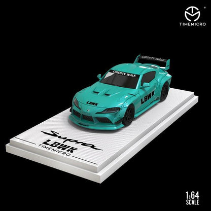 1:64 Pandem / Rocket Bunny Mazda RX-7 / LBWK Toyota Supra model car - Tiffany Blue - JDM Global Warehouse