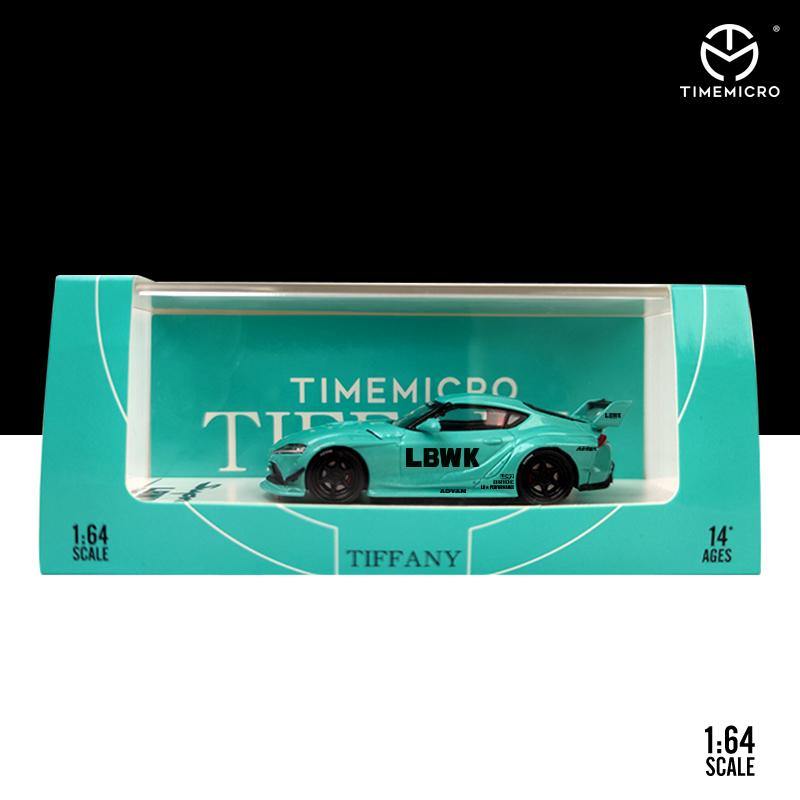 1:64 Pandem / Rocket Bunny Mazda RX-7 / LBWK Toyota Supra model car - Tiffany Blue - JDM Global Warehouse