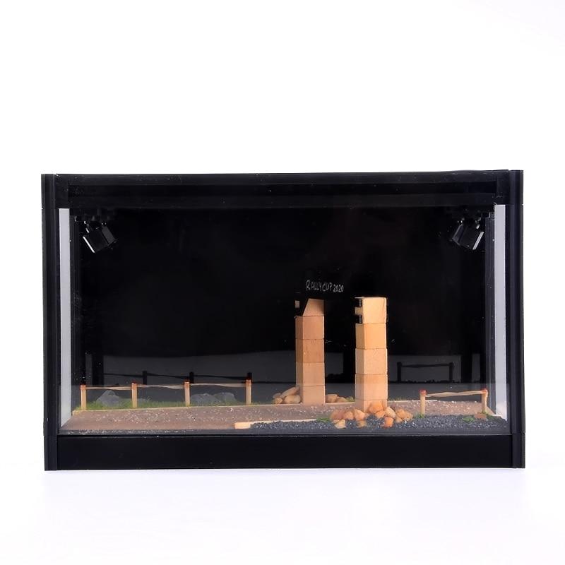 1:64 Scale Model Car Display Cabinet, Rally / Circuit / Carport, USB lighting - JDM Global Warehouse