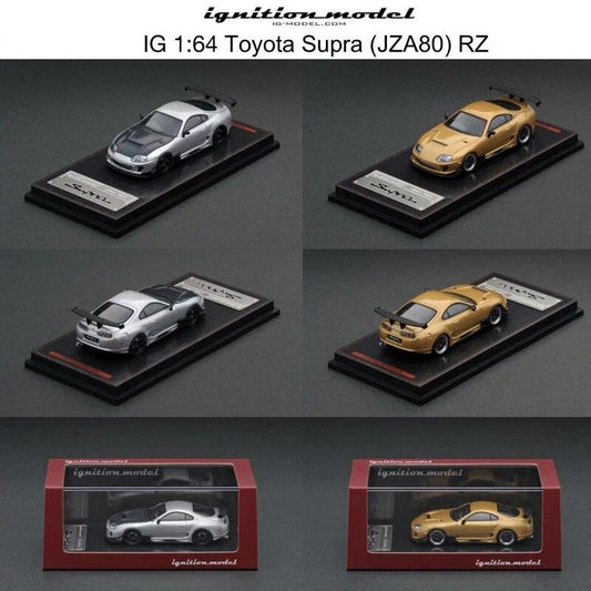 1:64 Toyota Supra (JZA80) RZ gold/silver Diecast Model Car - JDM Global Warehouse