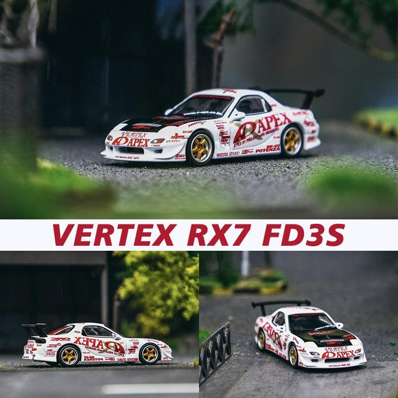 1:64 Vertex RX7 FD3S APEXi D1 model car - JDM Global Warehouse