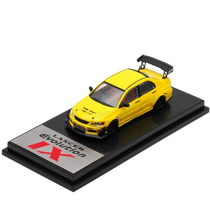 1:64 Voltex Mitsubishi Lancer Evolution IX yellow model car - JDM Global Warehouse