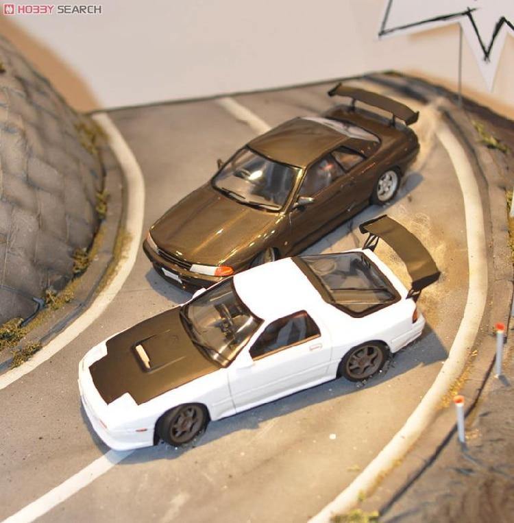 1/24 Initial D series R32 GTR, AE86 Levin, S13 Silvia, FD3S RX-7 Aoshima plastic model kit - JDM Global Warehouse