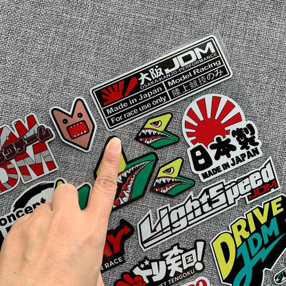 21 piece JDM reflective sticker sheet - 30cm x 25cm - JDM Global Warehouse