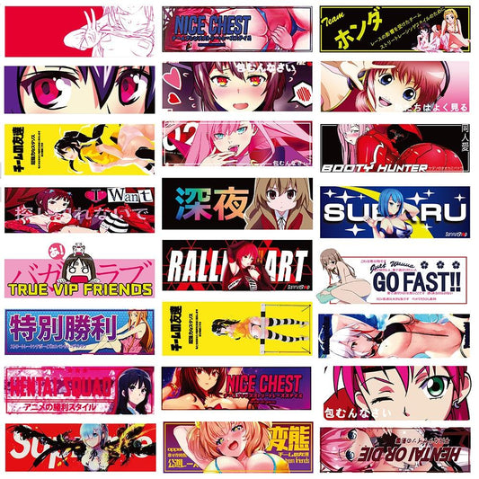 24/ 48 piece JDM Racing Anime Sticker Pack - JDM Global Warehouse