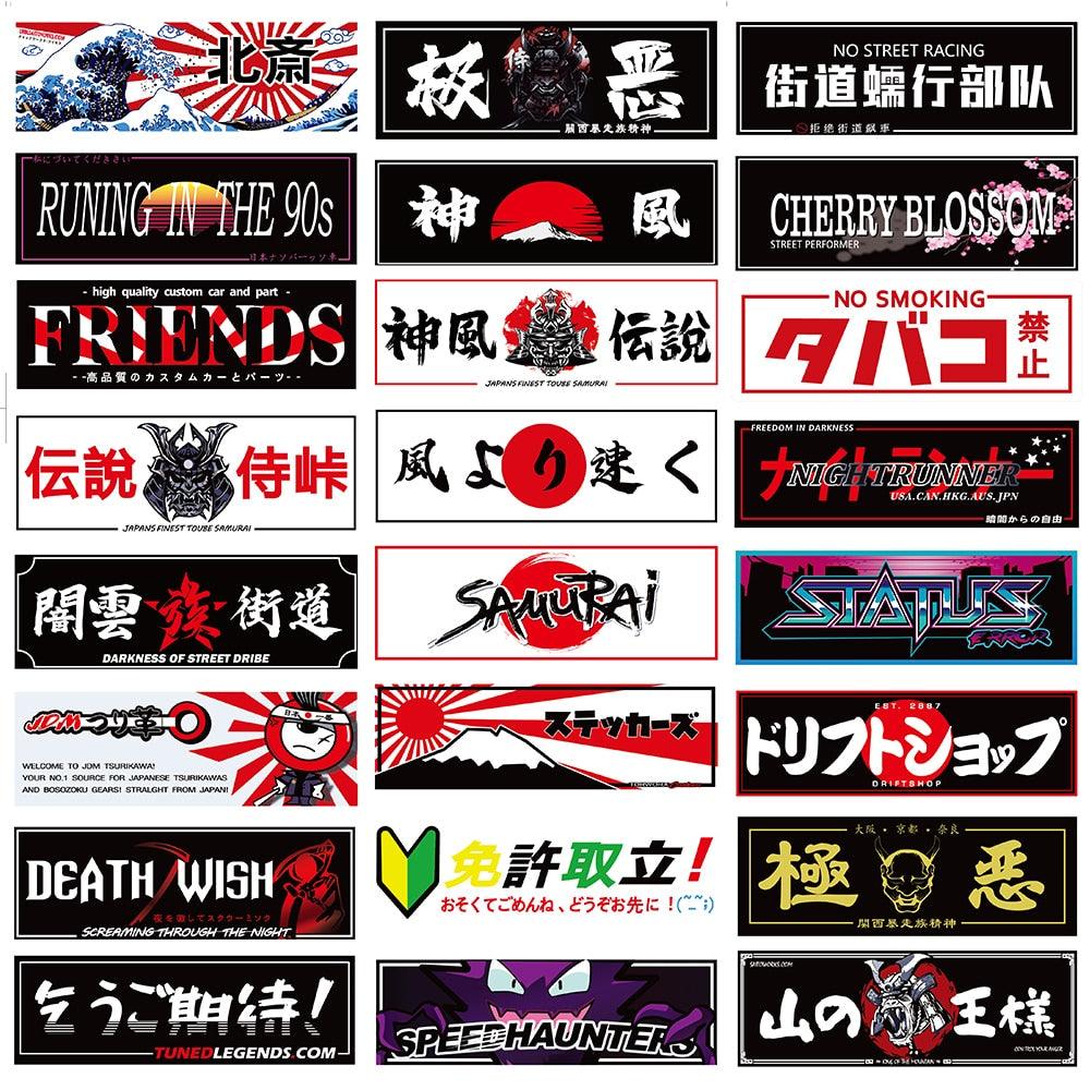 24/ 48 piece JDM Racing Anime Sticker Pack - JDM Global Warehouse