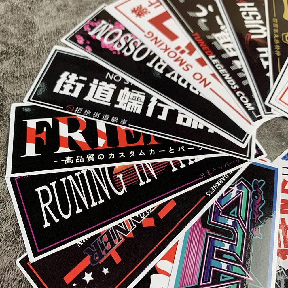 Chinese Jdm Cartoon Racing Stickers 24/ 48 piece JDM Racing Anime Sticker Pack – JDM Global Warehouse