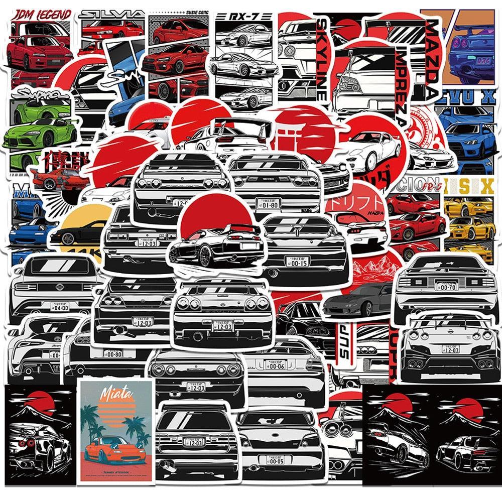 30 & 50 piece JDM Car Sticker Pack – JDM Global Warehouse