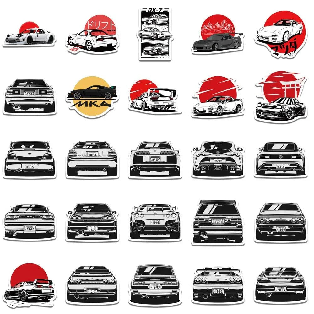 30 & 50 piece JDM Car Sticker Pack – JDM Global Warehouse