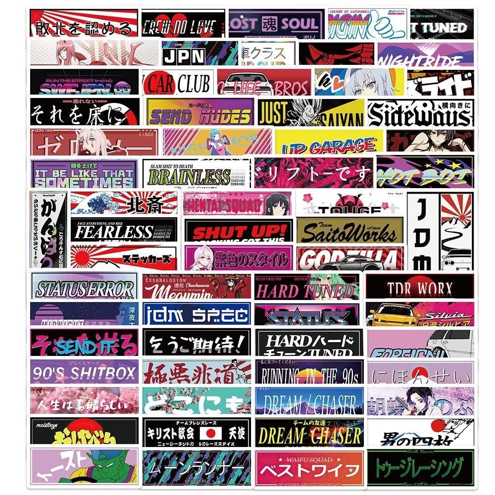 50 Piece JDM Decorative Sticker Pack - JDM Global Warehouse