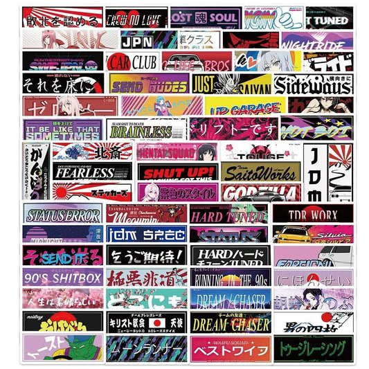 50 Piece JDM Decorative Sticker Pack - JDM Global Warehouse