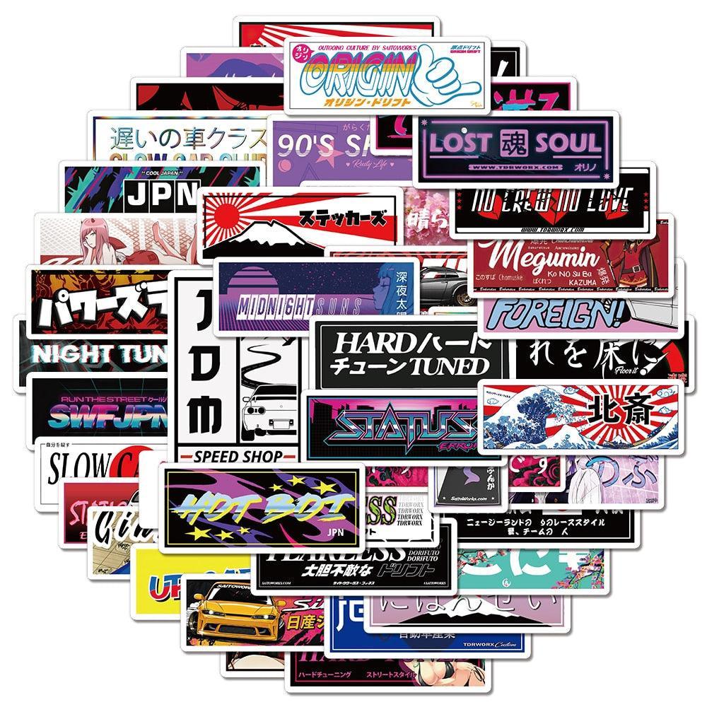 Jdm Sticker Dash 65 PCS JDM sticker pack – JDM Global Warehouse